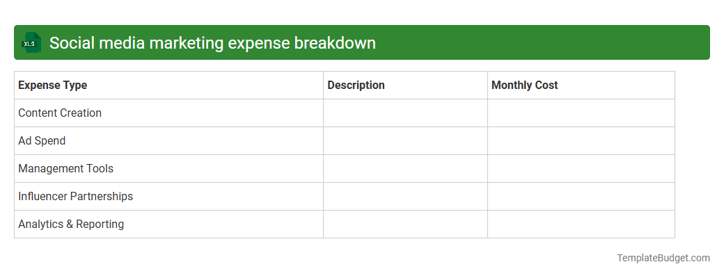 Social media marketing expense breakdown