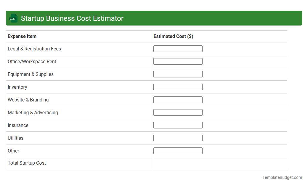 Startup Business Cost Estimator