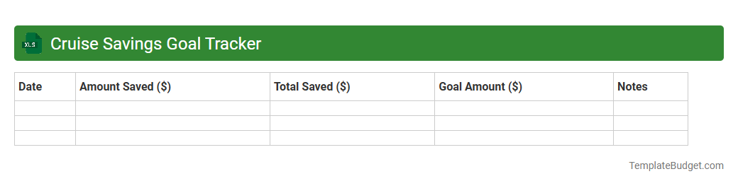 Cruise Savings Goal Tracker