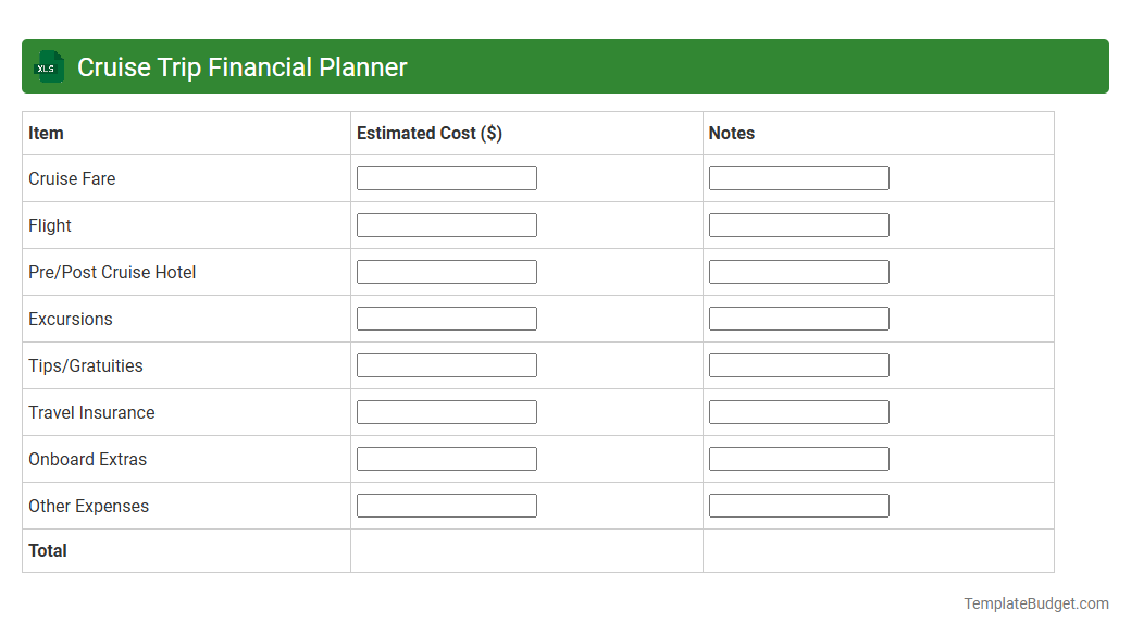 Cruise Trip Financial Planner