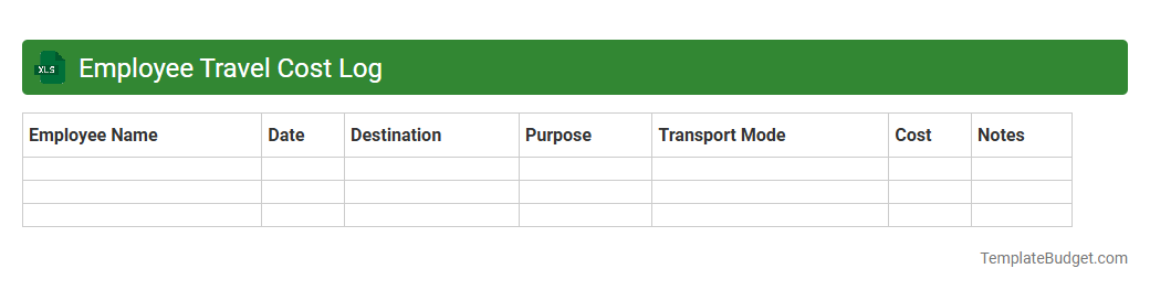 Employee Travel Cost Log