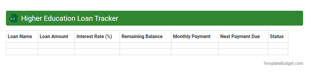 Higher Education Loan Tracker