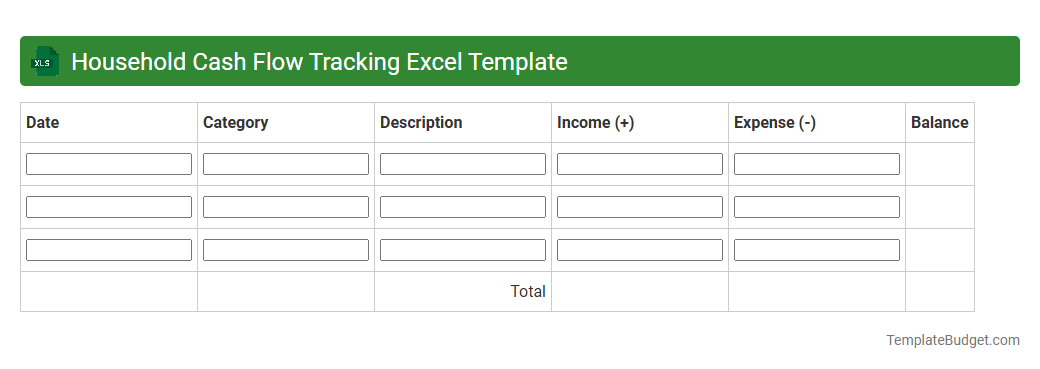 Household Cash Flow Tracking Excel Template