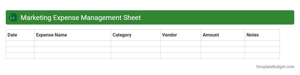 Marketing Expense Management Sheet