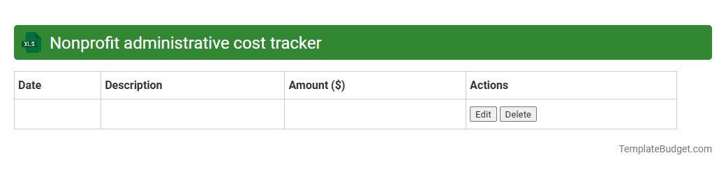 Nonprofit administrative cost tracker