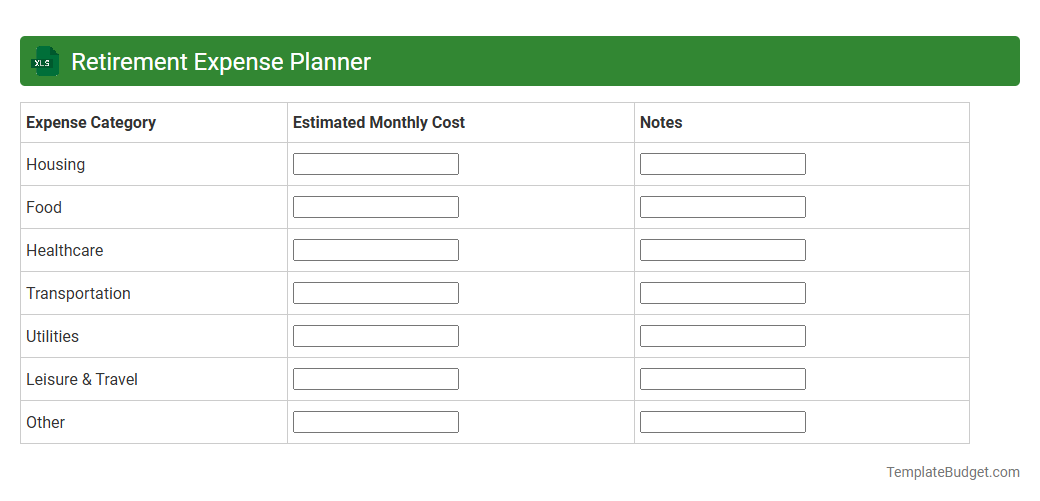 Retirement Expense Planner