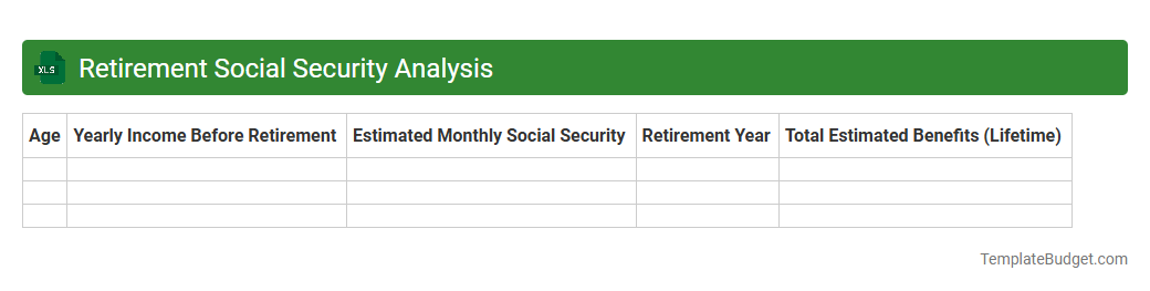 Retirement Social Security Analysis