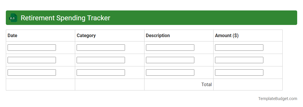 Retirement Spending Tracker