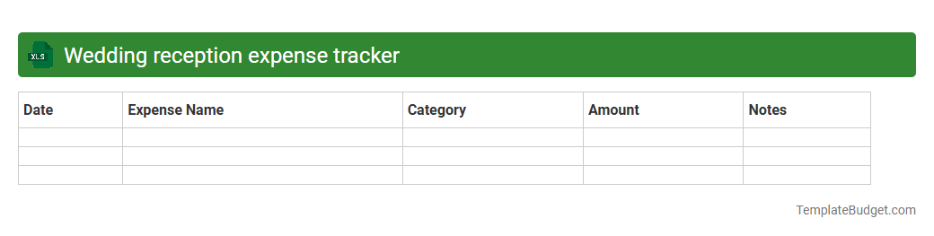 Wedding reception expense tracker